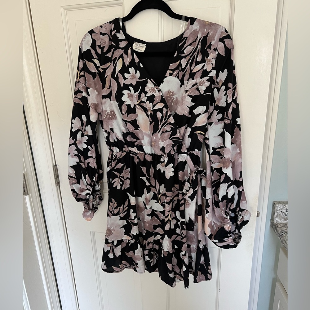 Faux wrap dress